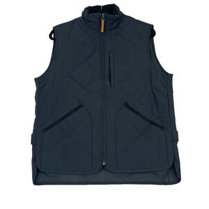 J Crew Vest Men’s Small Navy Sussex Quilted Primaloft Zip EUC